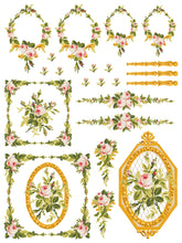 Load image into Gallery viewer, Petite Fleur Pink IOD Paint Inlay
