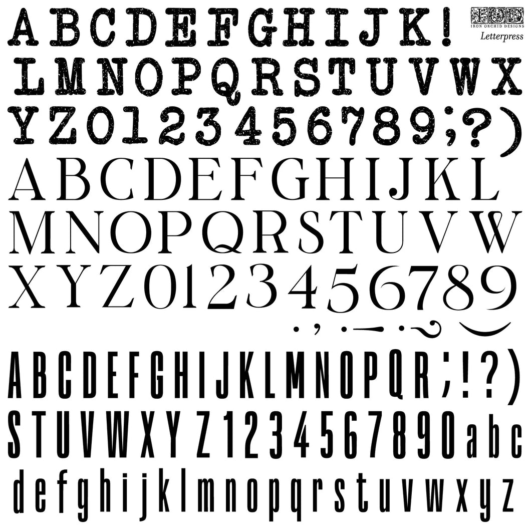 Letterpress IOD Decor Stamp