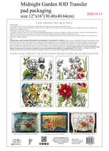 Load image into Gallery viewer, Midnight Garden IOD Transfers 12X16 Pad
